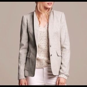 Banana Republic Grey Tweed Hacking Jacket